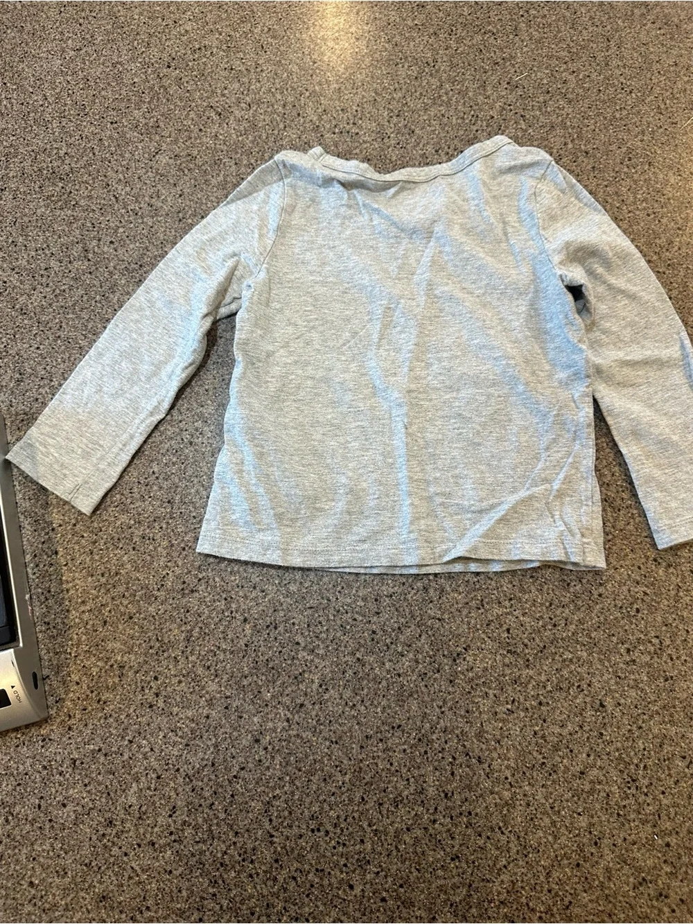 GAP Girls' Light Gray Long-Sleeve Top with Red Doll Graphic